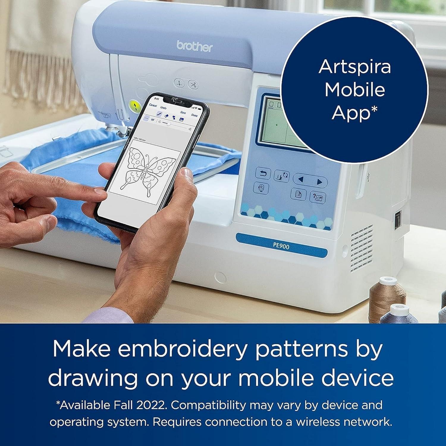 Máquina de Bordado Brother PE900 12.7x17.8cm con Accesorios