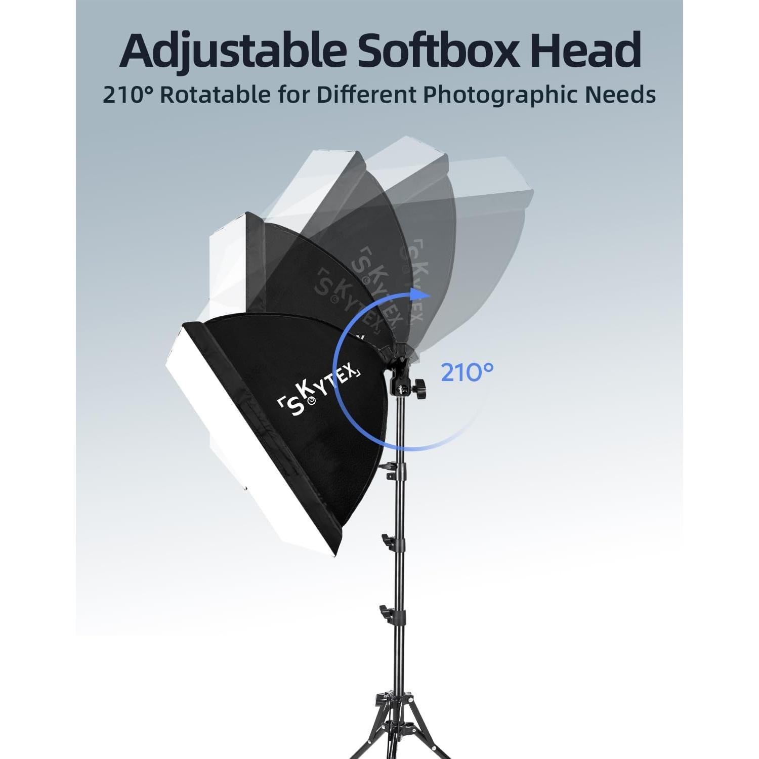Kit de Iluminación Softbox Skytex 40x40cm 135W LED E27