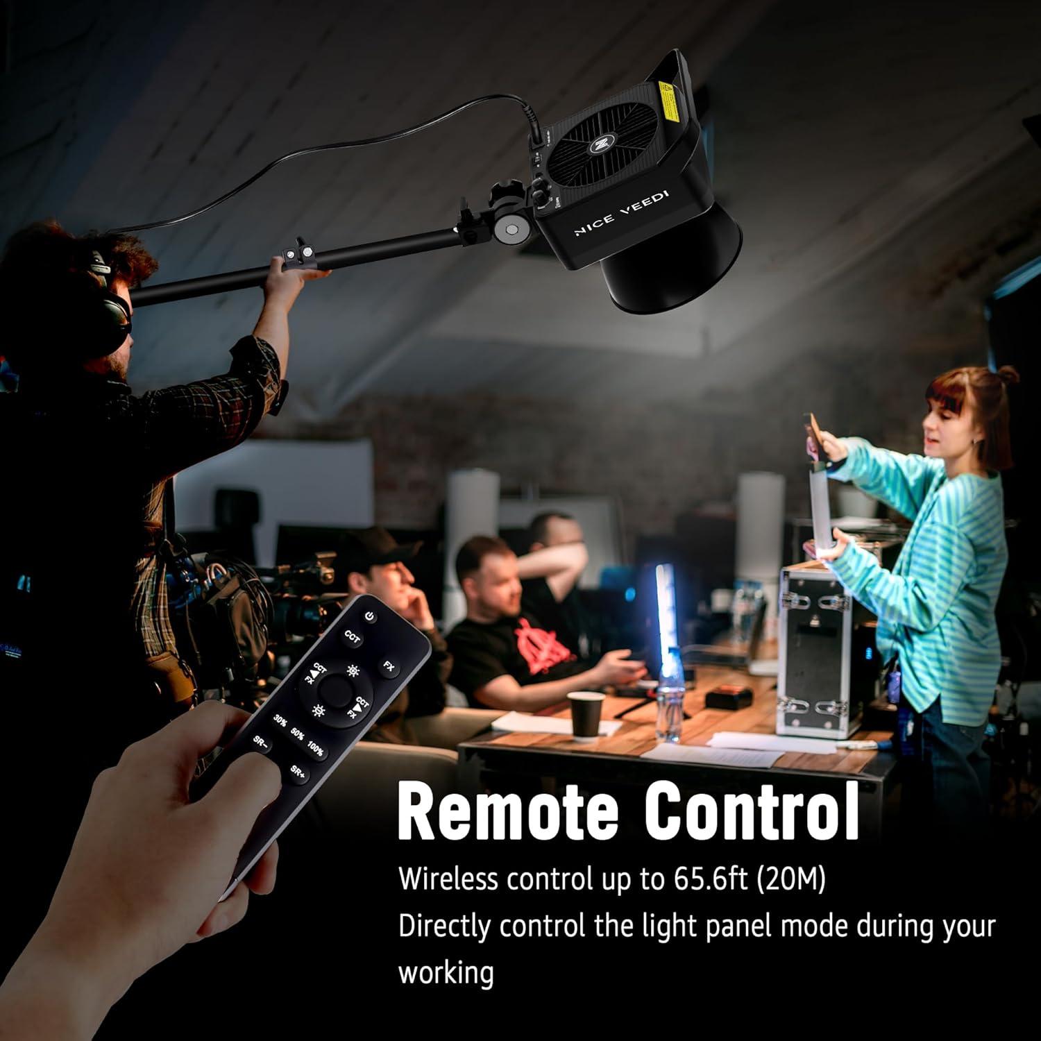 Luz de Video Profesional NiceVeedi XE-125A 250W Bi-Color 3000K-10000K