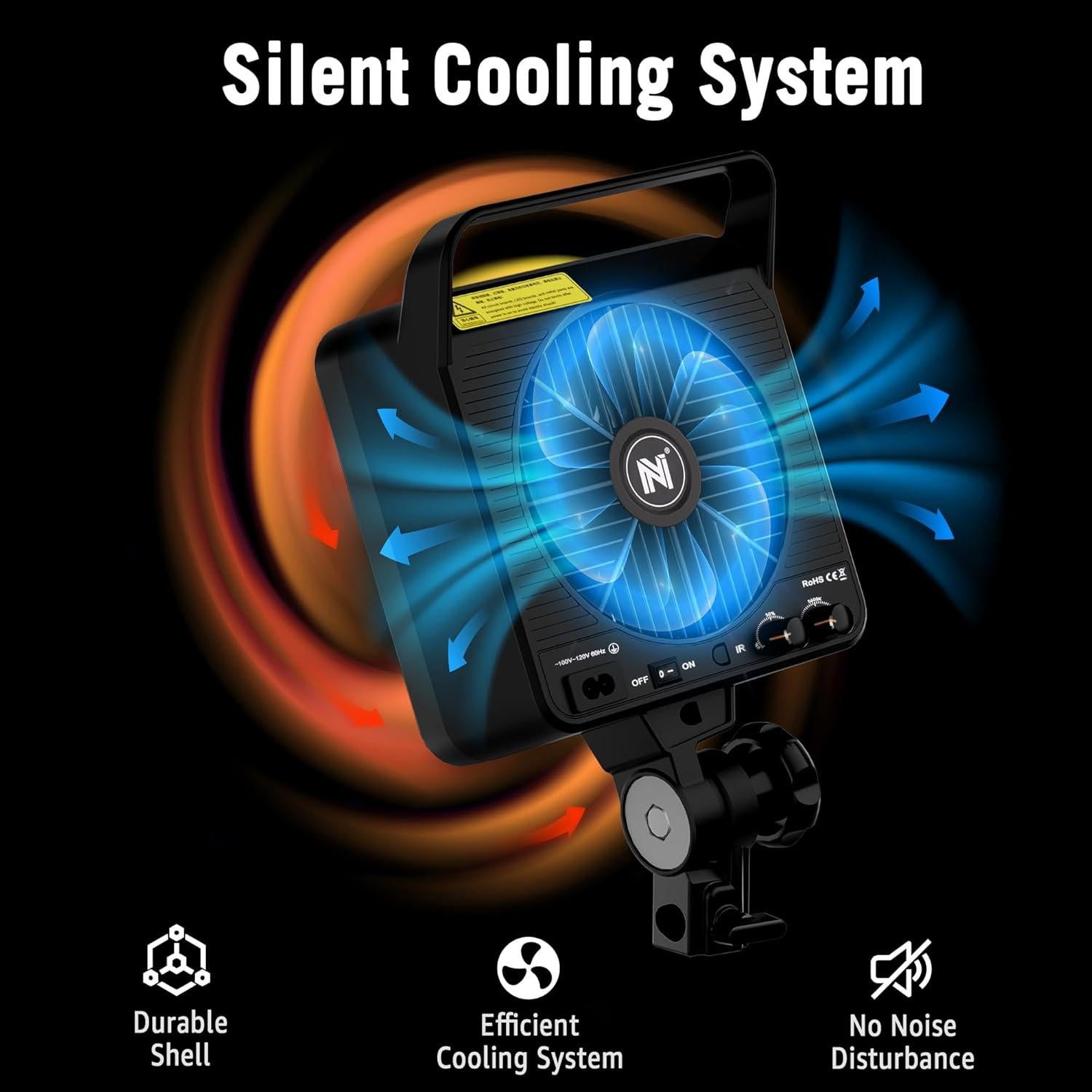 Luz de Video Profesional NiceVeedi XE-125A 250W Bi-Color 3000K-10000K