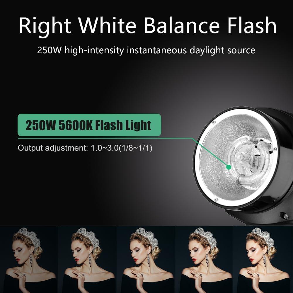 Kit de Iluminación Godox E250 - 3 Monolights 250W 5600K