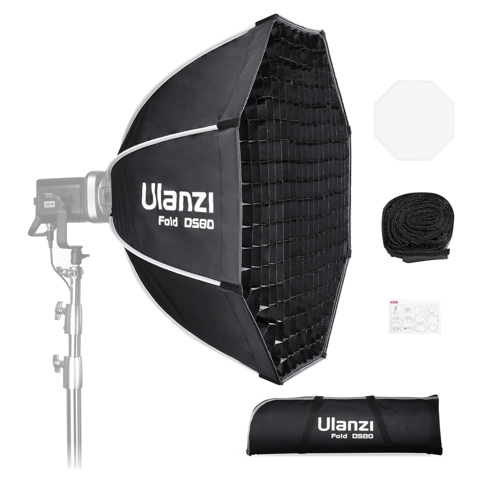 Softbox Parabólico ULANZI 80cm Montaje Rápido Bowens para Estudio