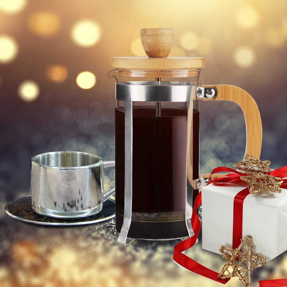 Cafetera Prensa Francesa Sivaphe 0.35L Acero Inoxidable Bambú