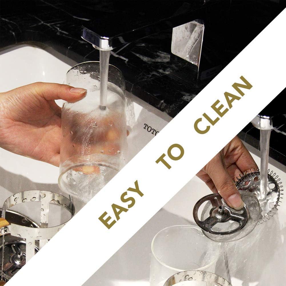 Cafetera Prensa Francesa Sivaphe 0.35L Acero Inoxidable Bambú