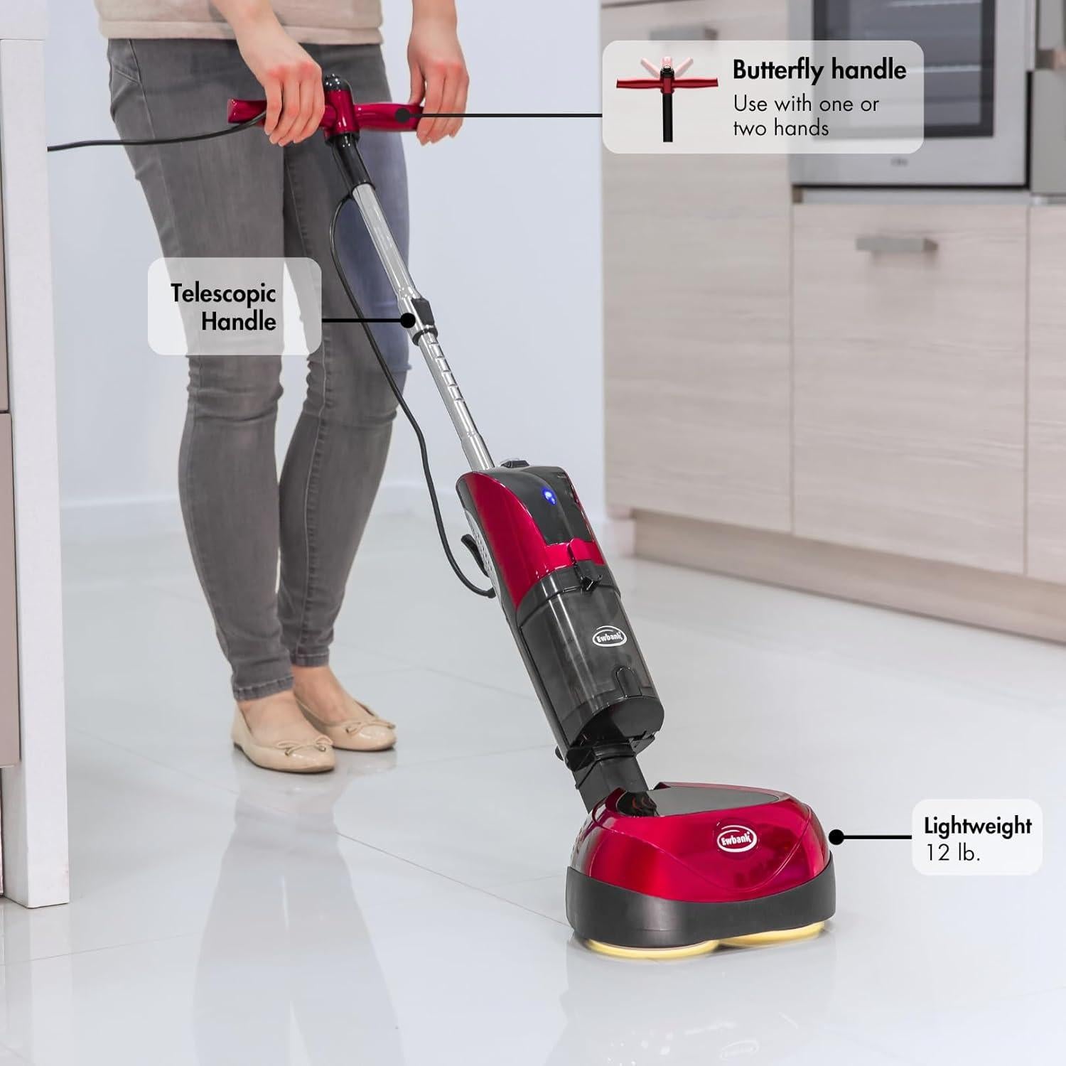 Limpiador de Suelos 4 en 1 Ewbank EPV1100, Fregadora y Aspiradora