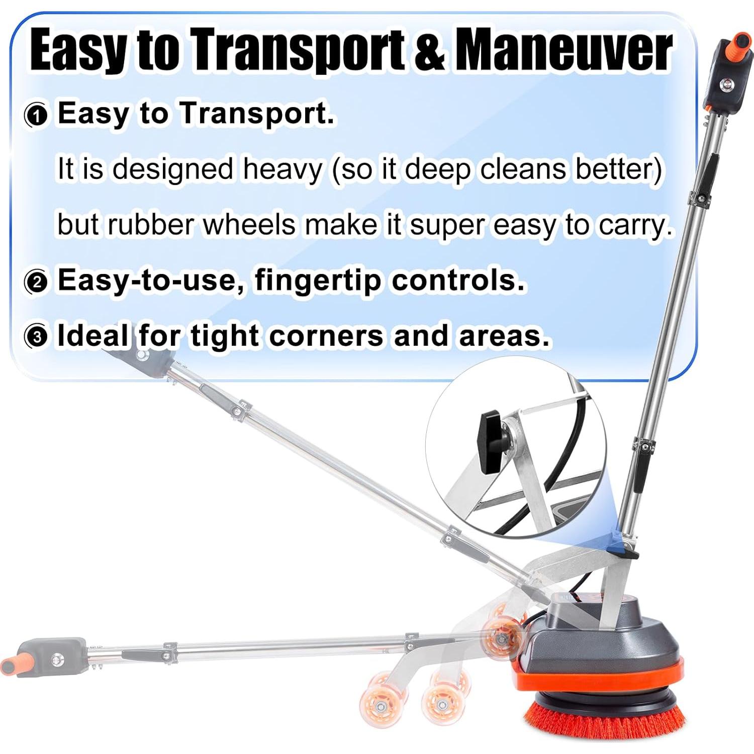 Fregadora de pisos comercial HHQ Orb-5 1100W 33cm 2000RPM