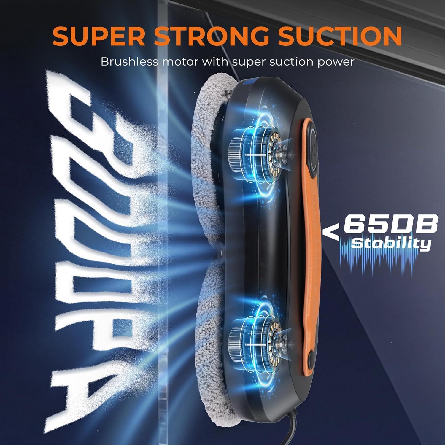 Robot de Limpieza de Ventanas FRUITEAM con Control APP y Remoto