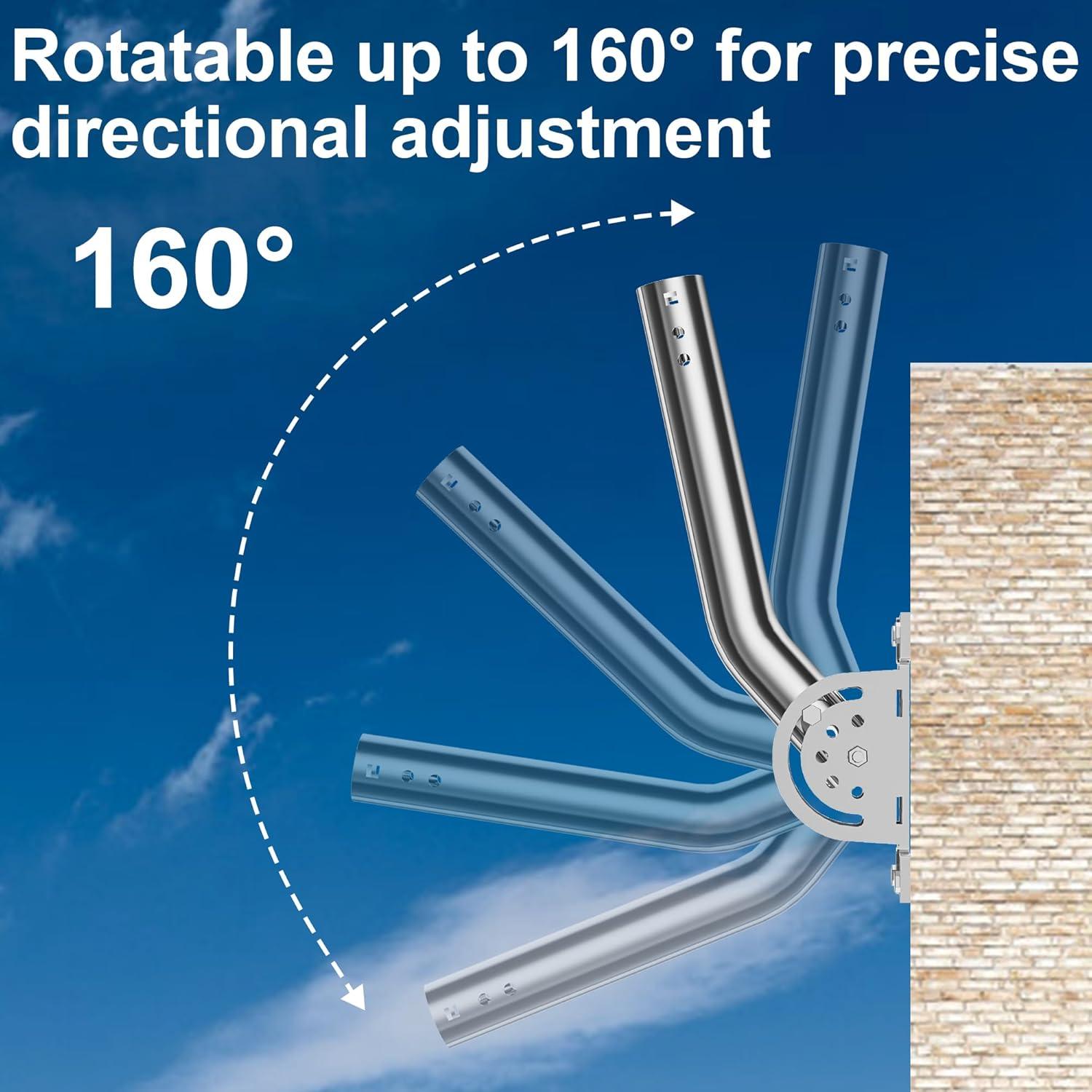 Soporte de Poste de Antena J Bluedery 30.48 cm Acero Inoxidable