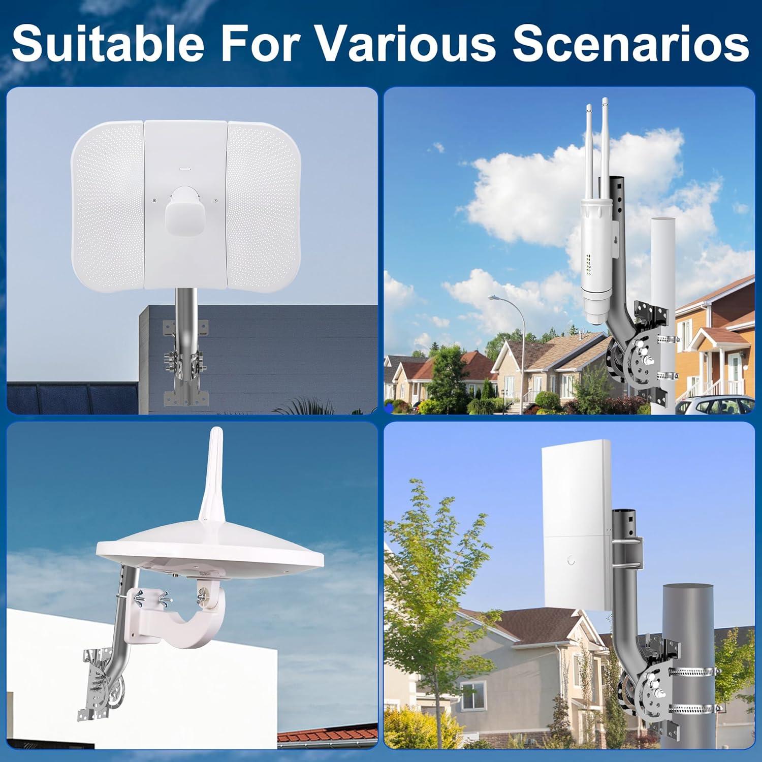 Soporte de Poste de Antena J Bluedery 30.48 cm Acero Inoxidable