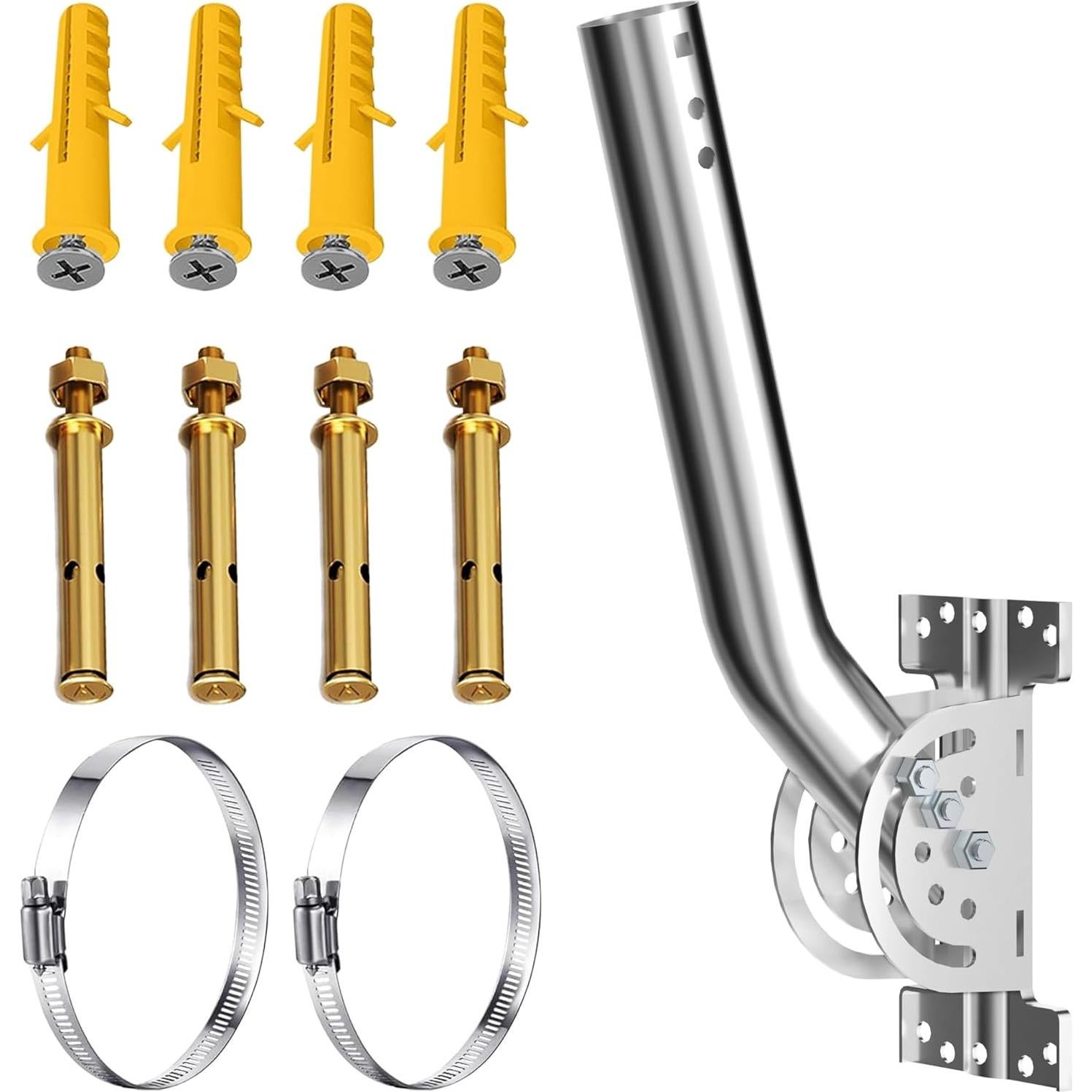 Soporte de Poste de Antena J Bluedery 30.48 cm Acero Inoxidable