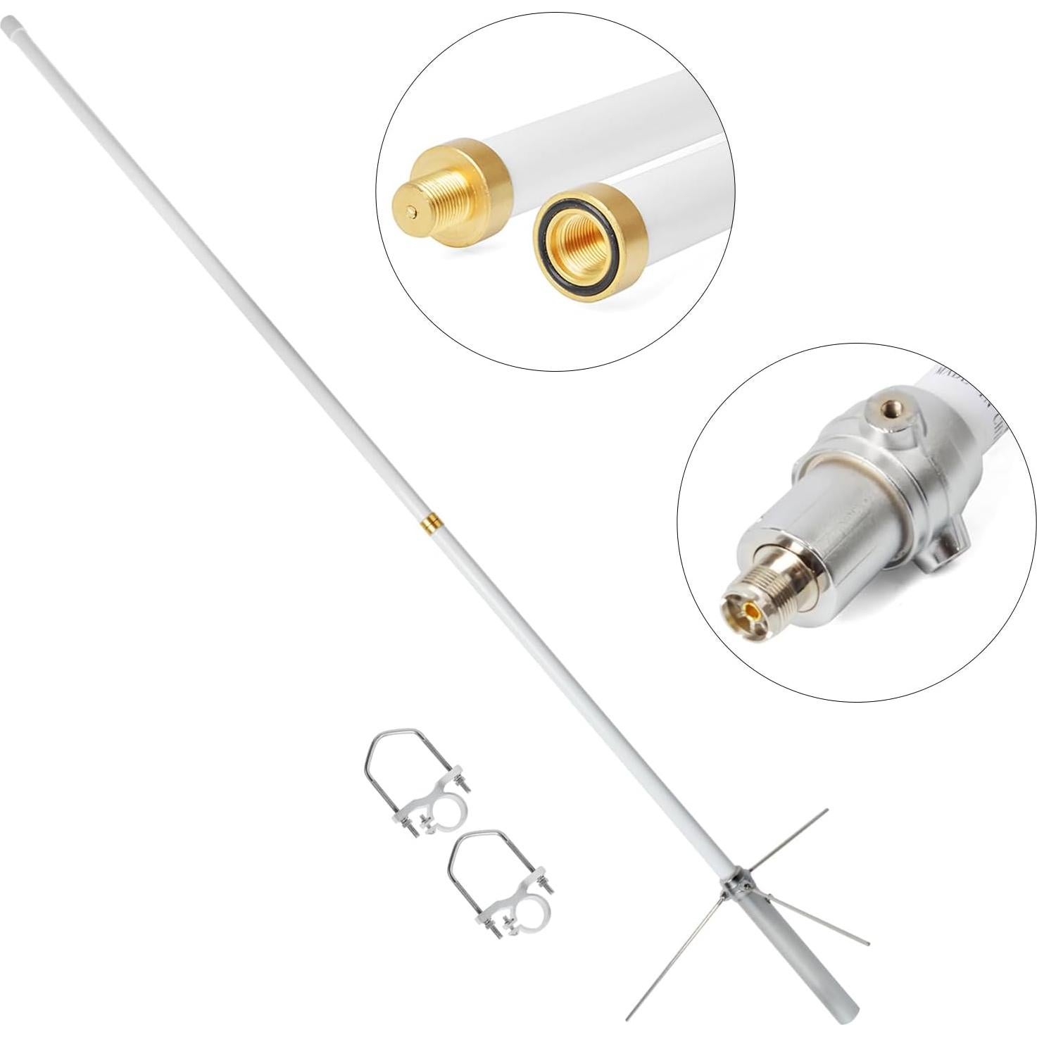 Antena Base GMRS 1.7m Fibra de Vidrio 462-467MHz 7.2dBi