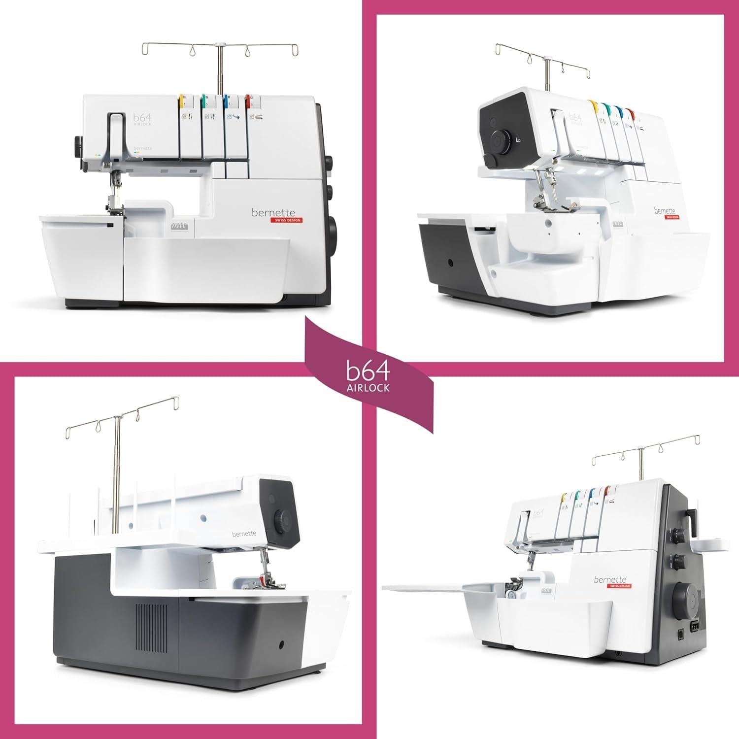 Overlock Bernette B64 Airlock 1300 PPM 16 Puntadas Luz LED