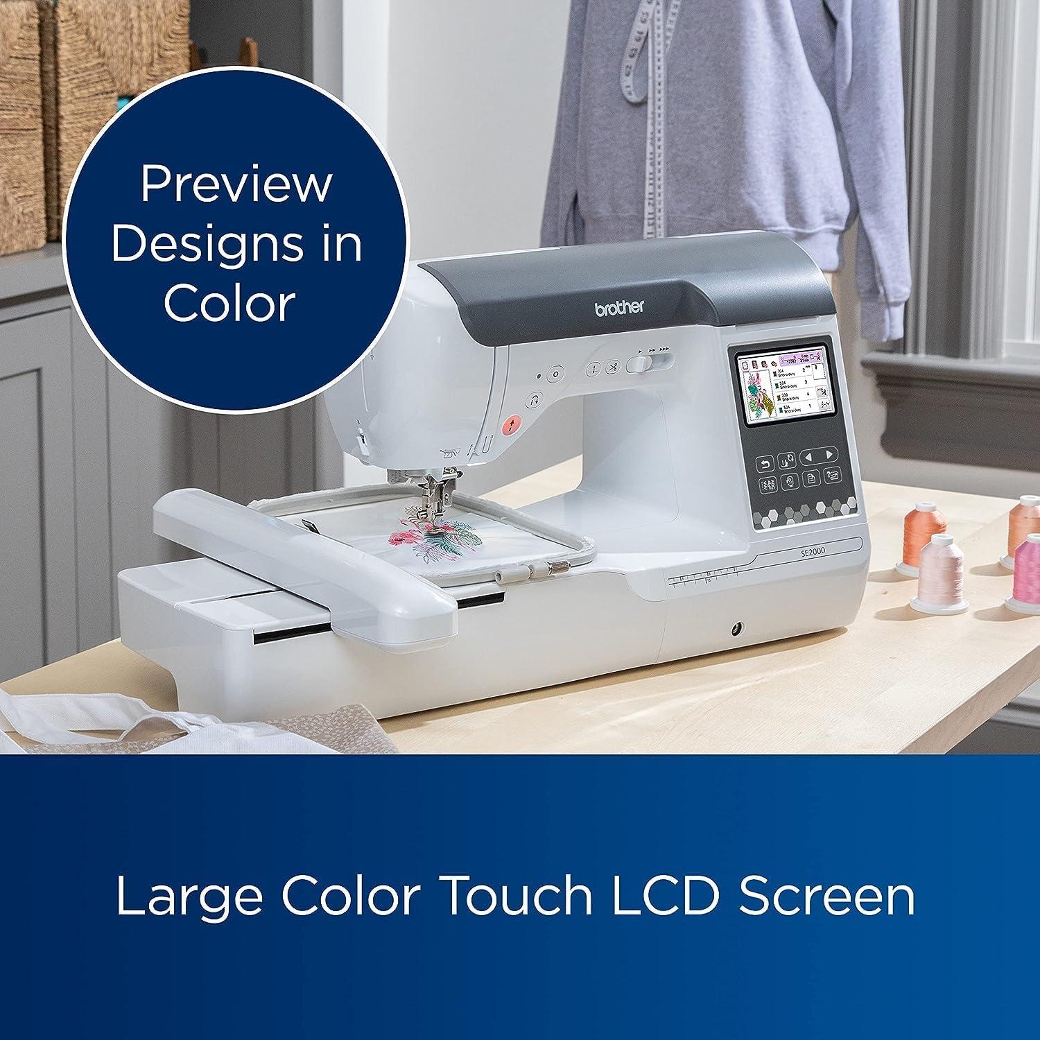 Máquina de Coser y Bordar Brother SE2000 + Set Hilos 50 Colores