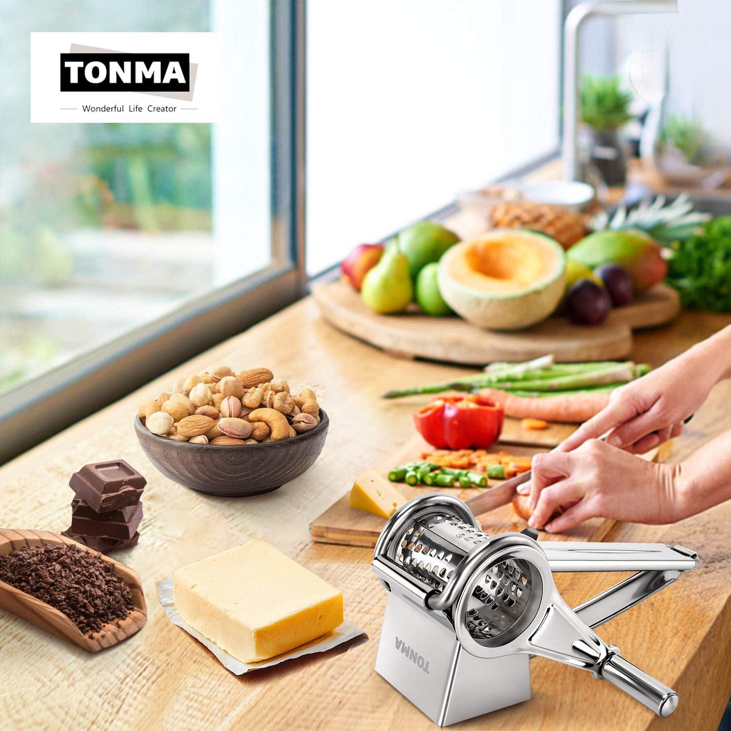 Rallador de Queso Rotatorio TONMA de Acero Inoxidable 18/8