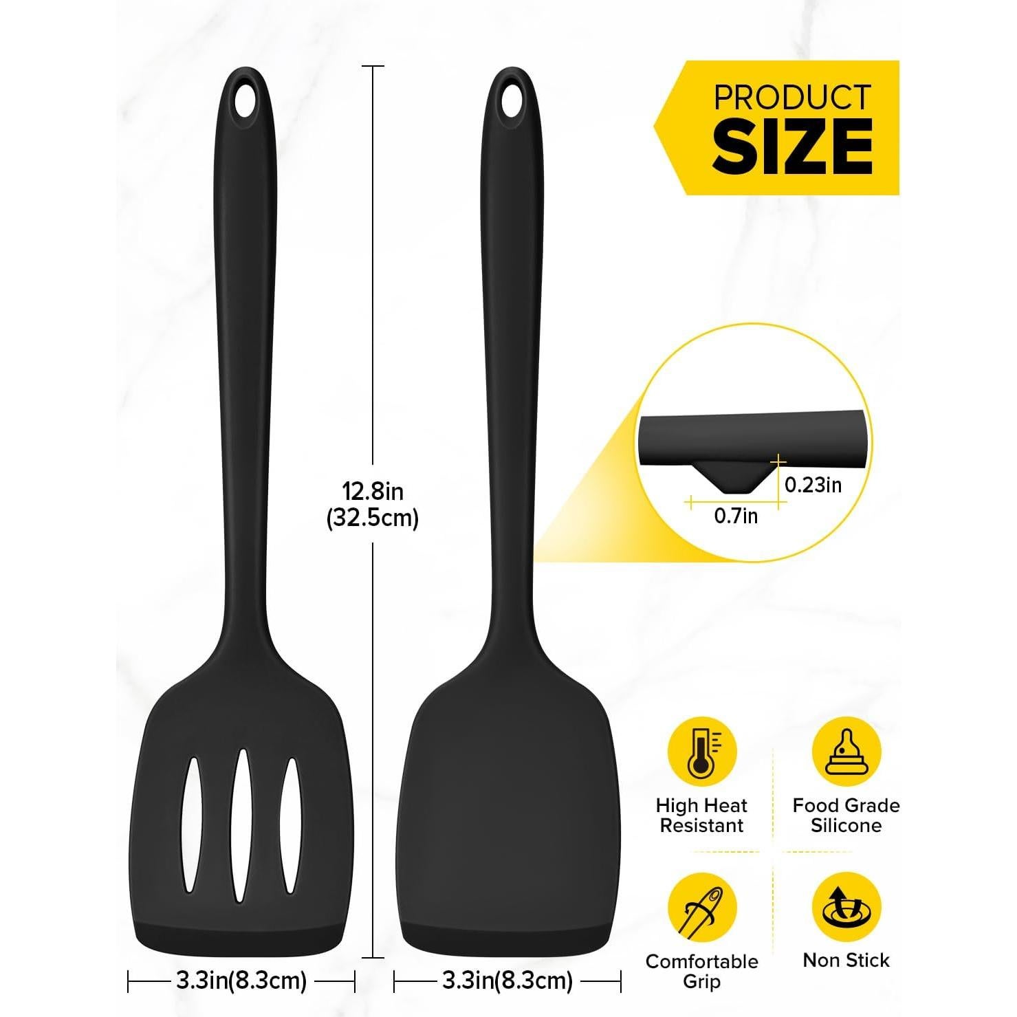 Juego de 2 Espátulas de Silicona BUNDLEPRO Antiadherentes