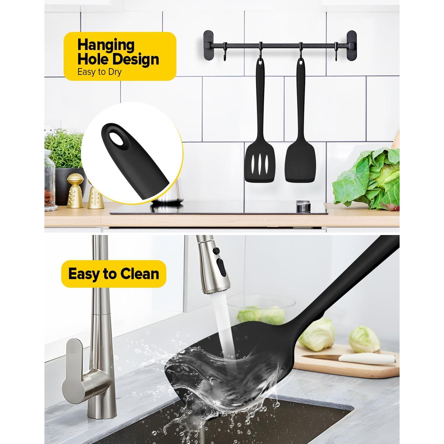 Juego de 2 Espátulas de Silicona BUNDLEPRO Antiadherentes