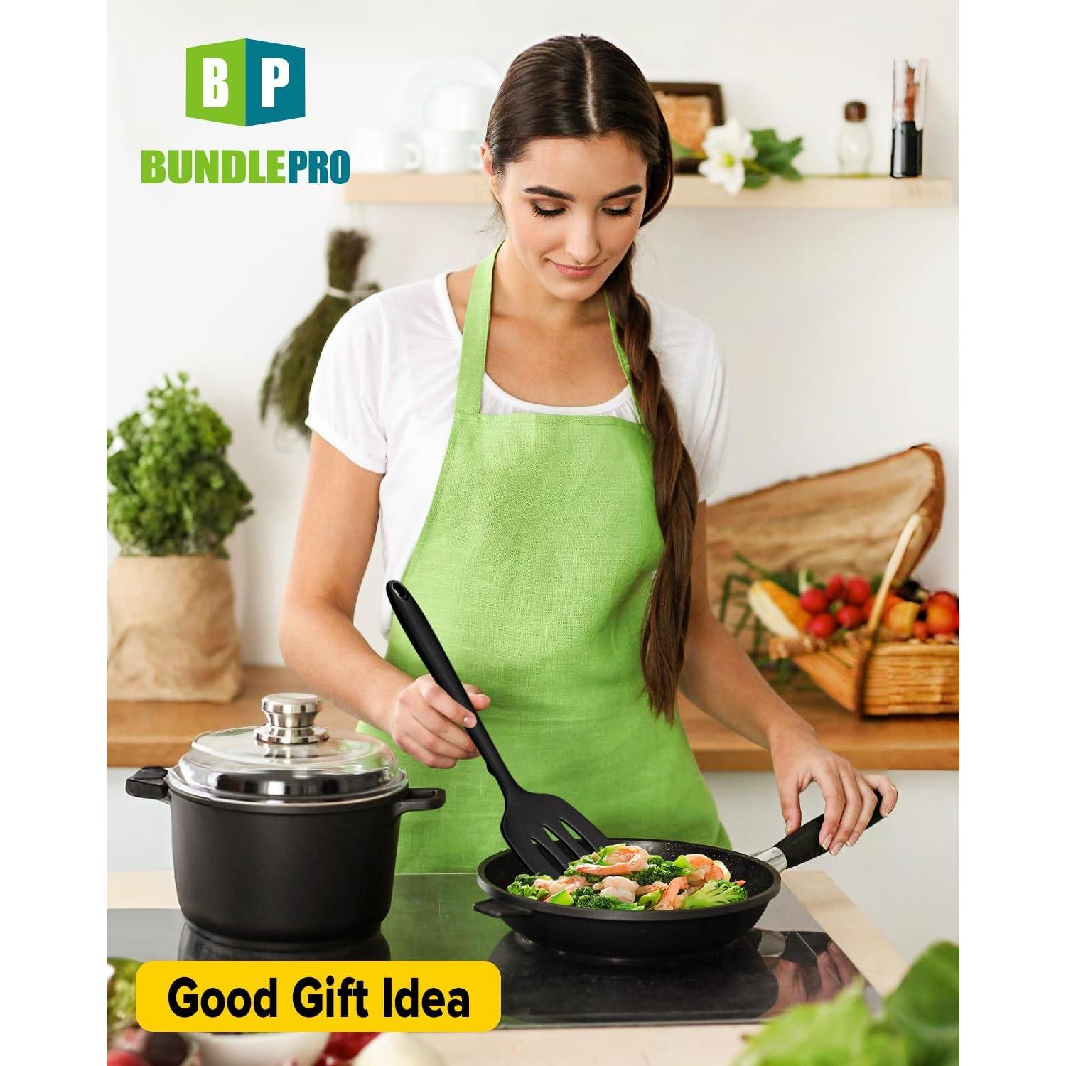 Juego de 2 Espátulas de Silicona BUNDLEPRO Antiadherentes