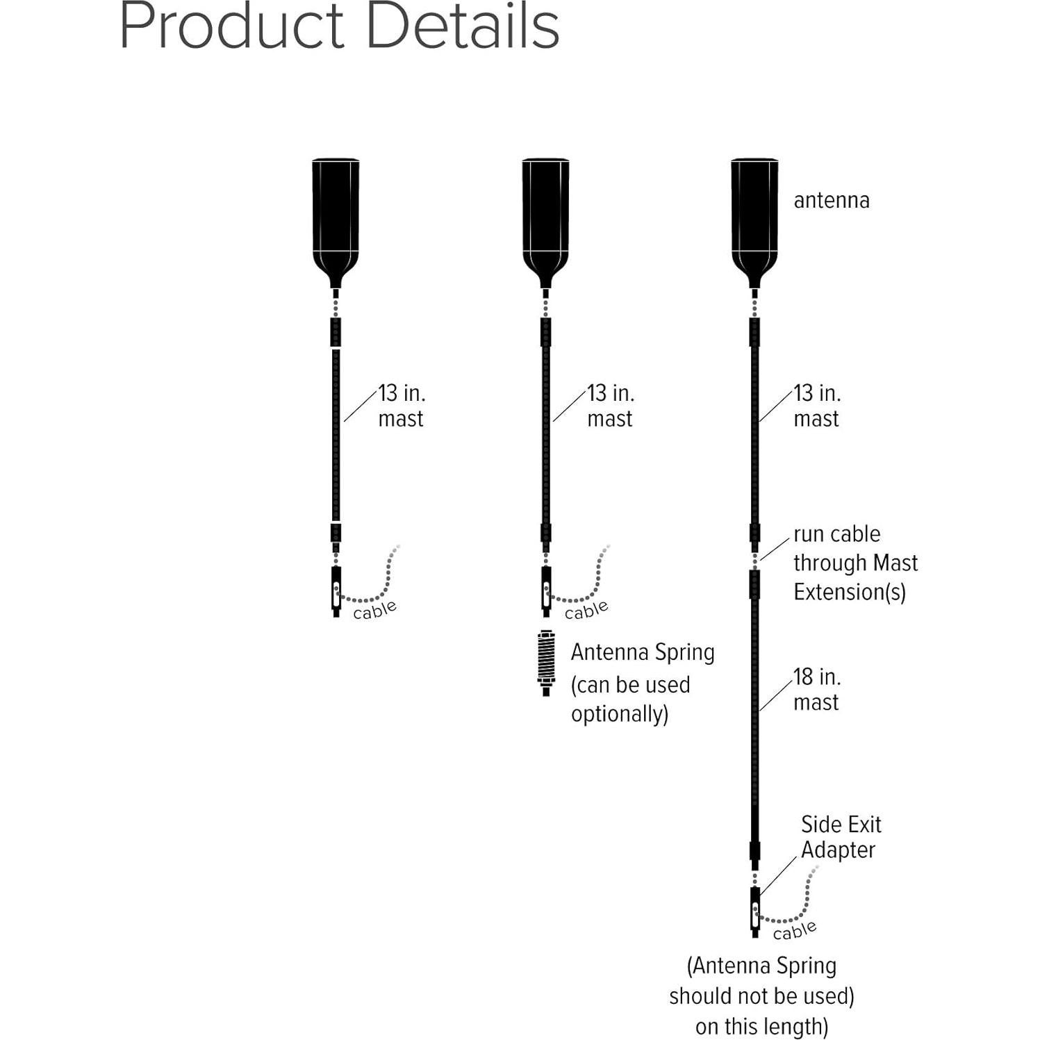 Antena weBoost Drive OTR 4G para Teléfono Móvil 43 cm