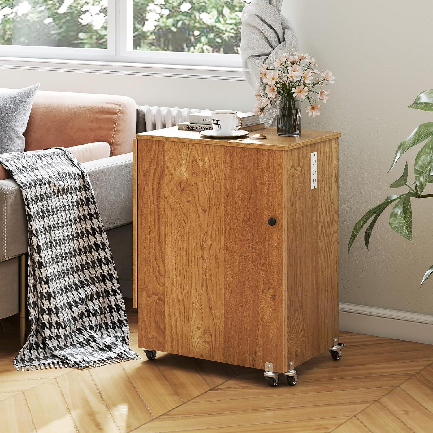 Mesa de Costura Plegable DORTALA con Estación de Carga Natural