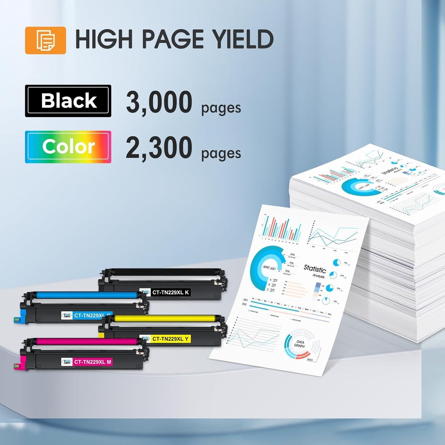 Cartuchos de Tóner Cool Toner TN229XL 4 Pack Compatible Brother