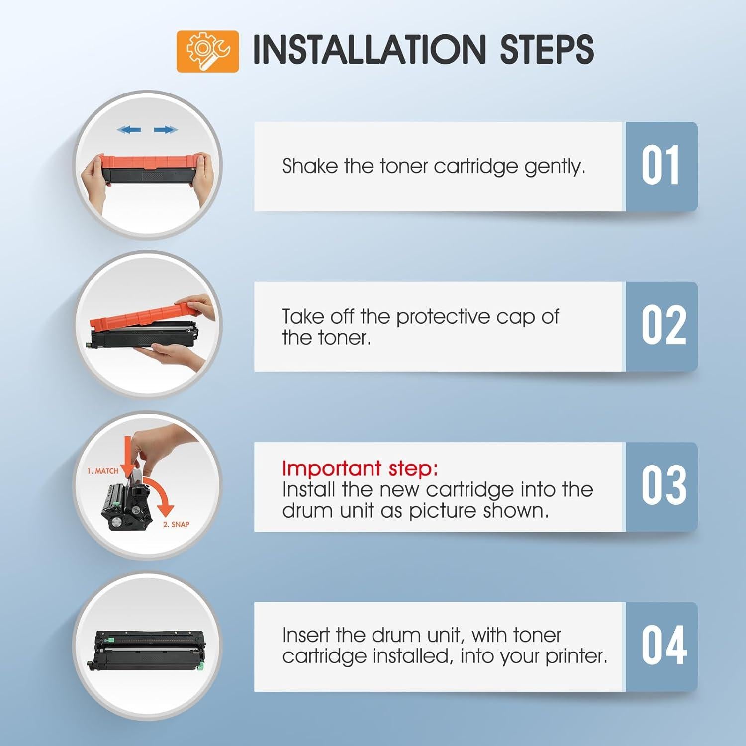 Cartuchos de Tóner Cool Toner TN229XL 4 Pack Compatible Brother