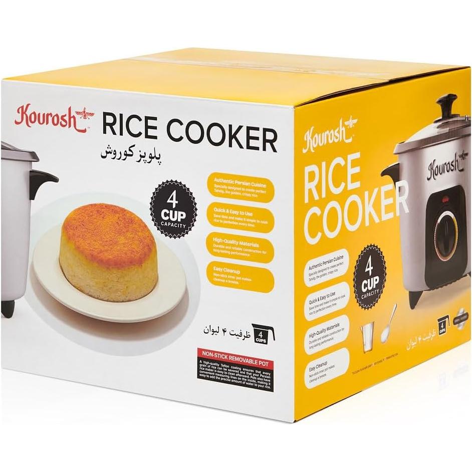 Olla Arrocera Automática YEDI KOUROSH 4 Tazas Acero Inoxidable