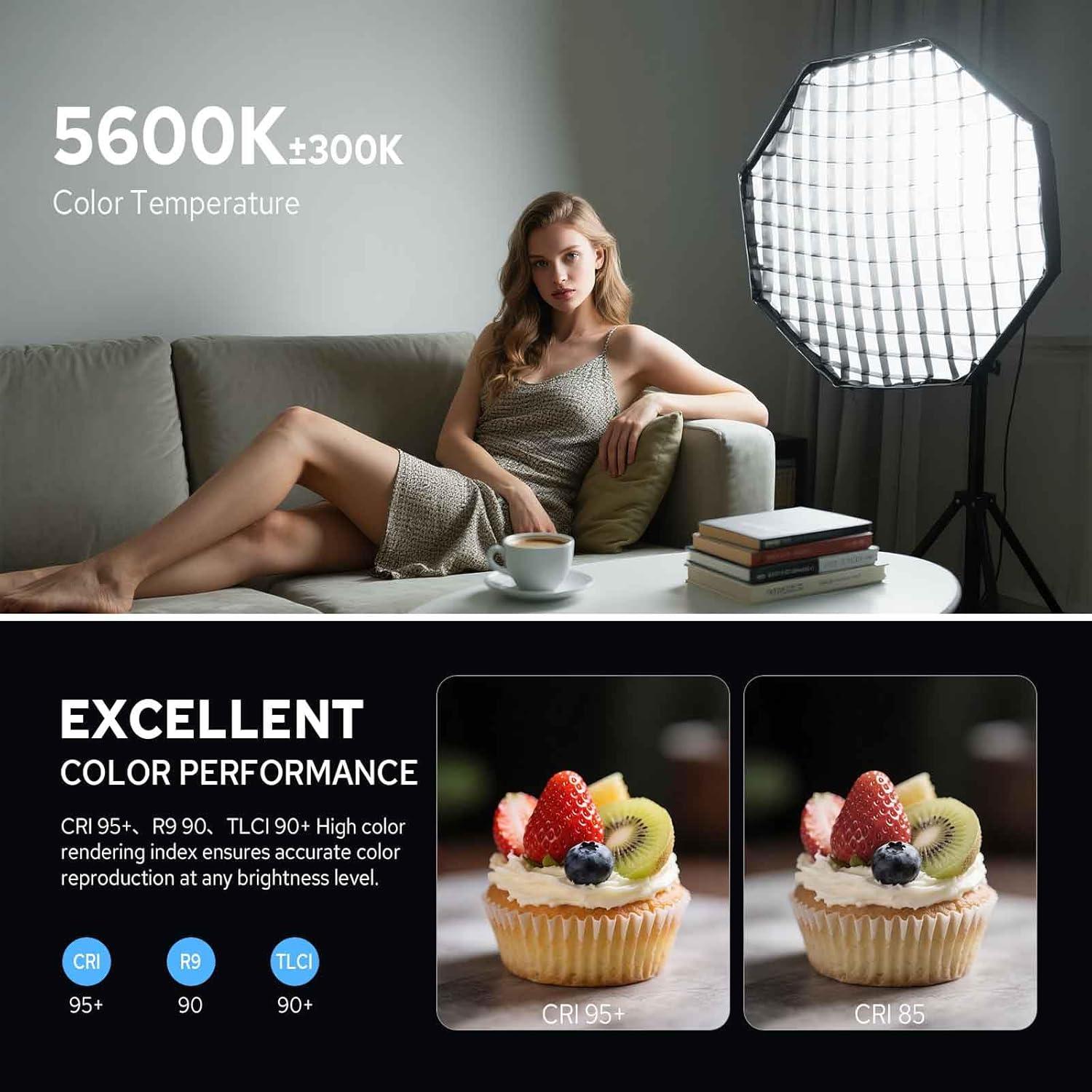 Luz de Video LED Godox SL60W 60W 5600K Control Remoto