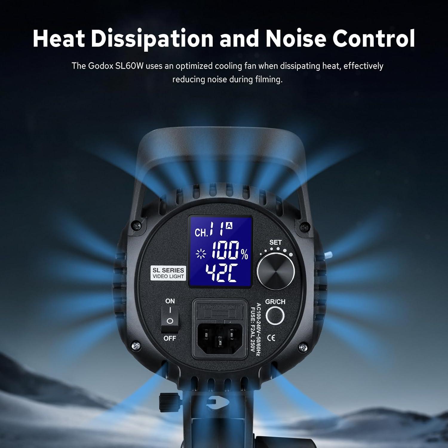 Luz de Video LED Godox SL60W 60W 5600K Control Remoto