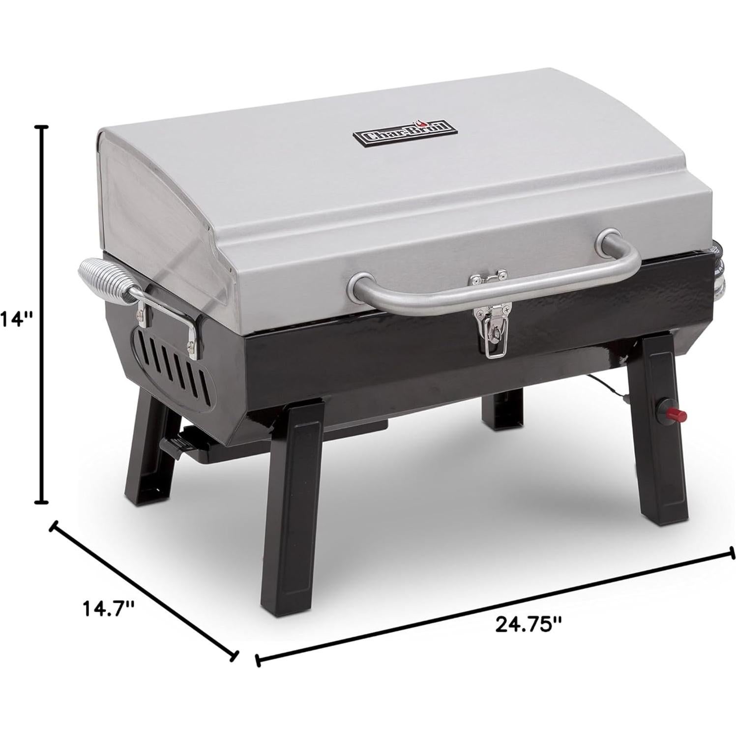 Parrilla de Gas Portátil Char-Broil 1 Quemador Acero Inoxidable