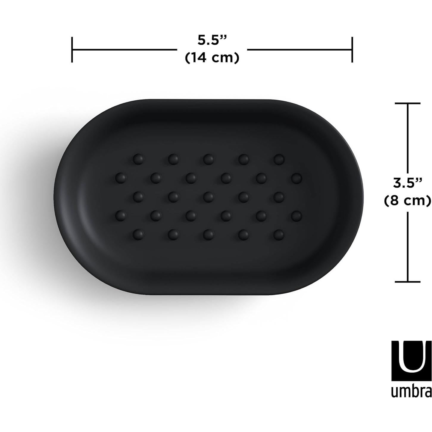 Plato de Jabón Ovalado Umbra Junip Negro 13.81x8.74cm