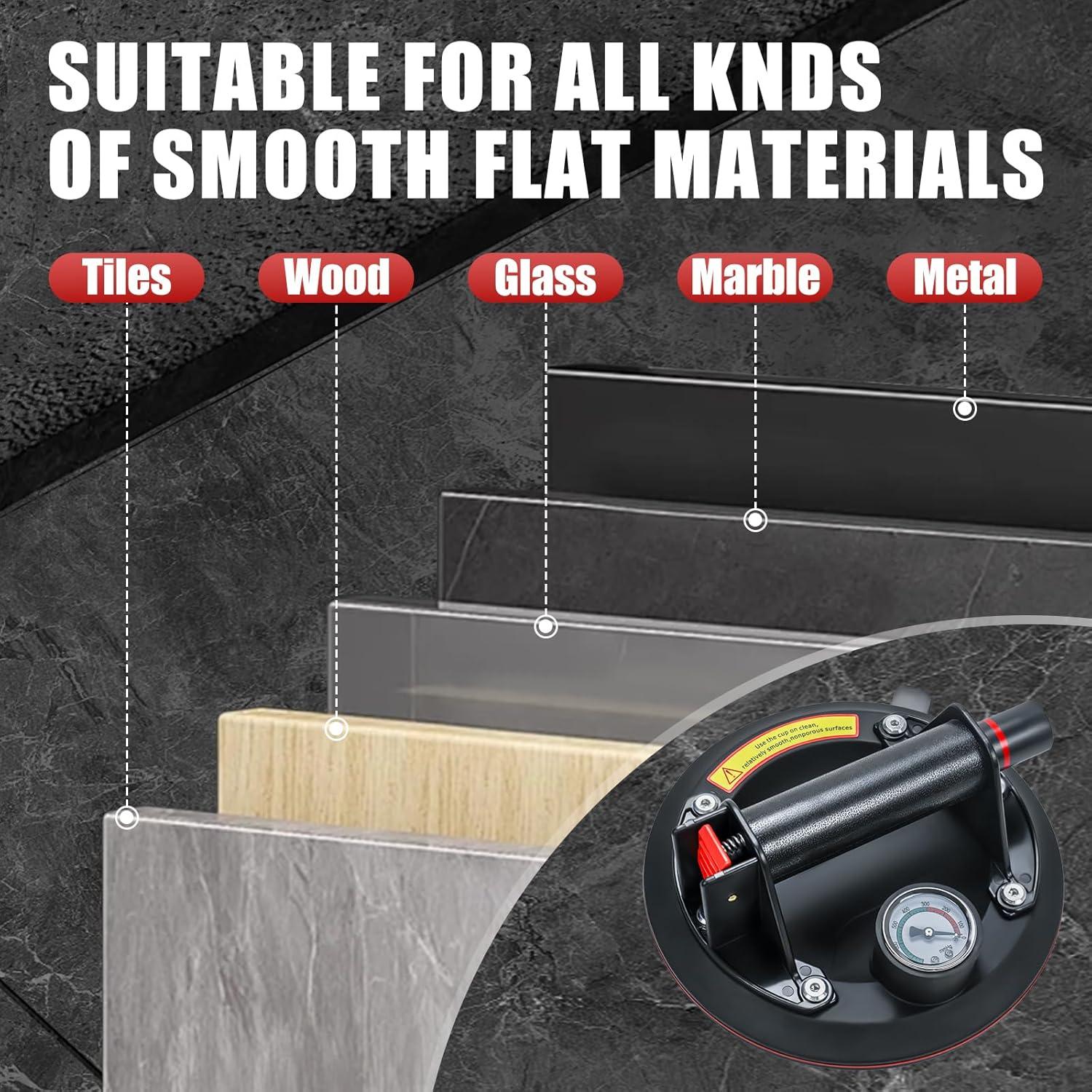 Paquete de 2 Ventosas de Vidrio BaoNeedy 20.32 cm Alta Resistencia