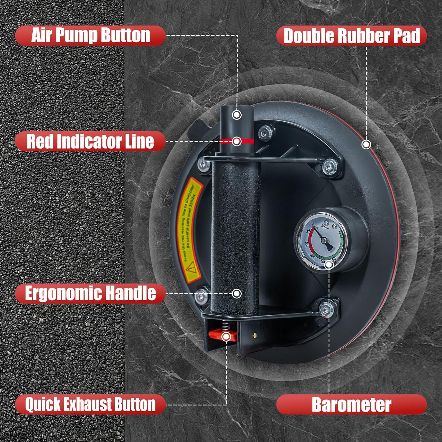 Paquete de 2 Ventosas de Vidrio BaoNeedy 20.32 cm Alta Resistencia