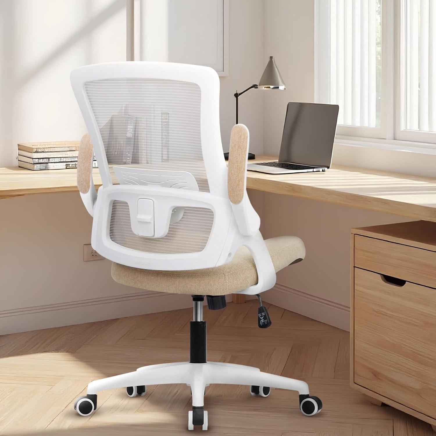 Silla de Oficina NEO Ergonomica Respaldo Alto Malla Beige