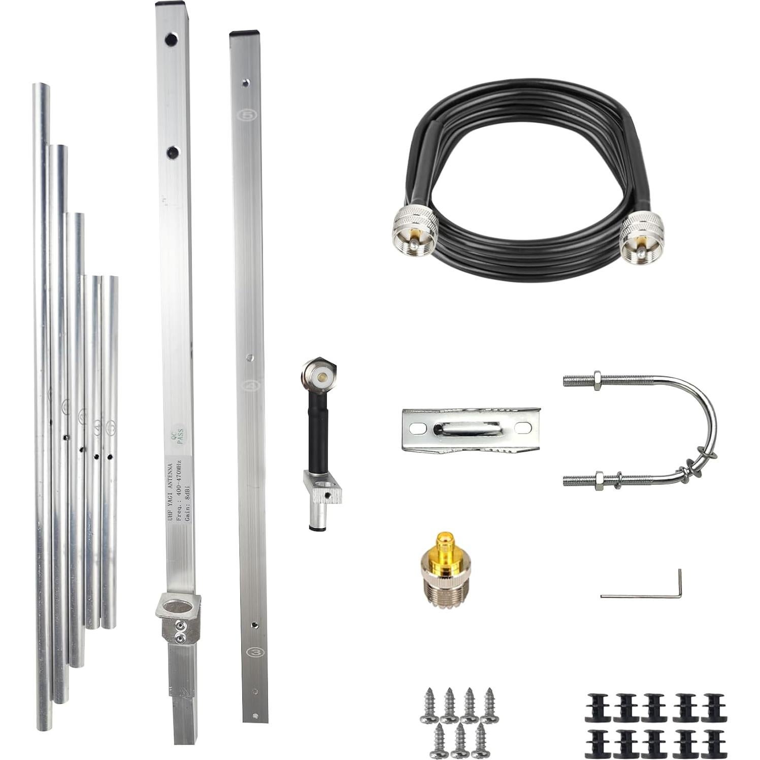 Antena Yagi UHF 400-470MHz HzFitInc 9dBi 5 Elementos