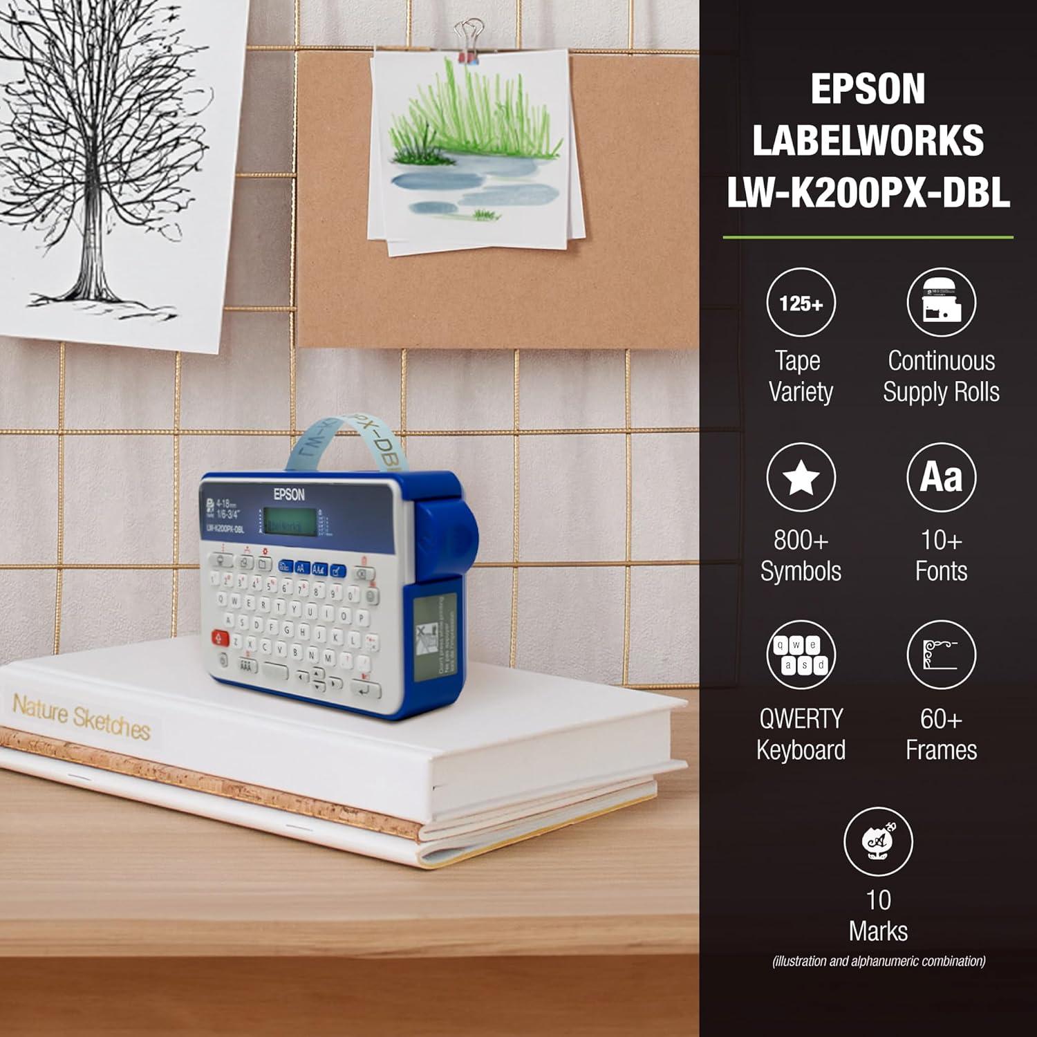 Etiquetadora Epson LABELWORKS LW-K200PX-DBL + Cinta 19mm