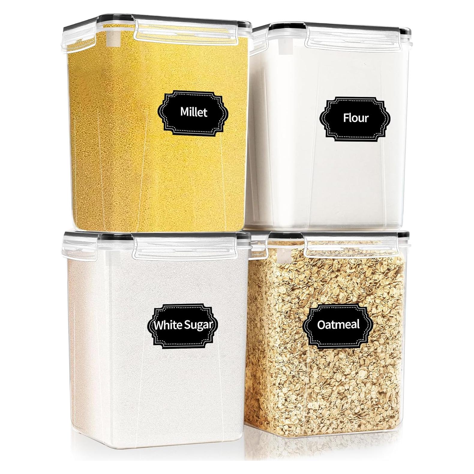 Paquete de 4 Contenedores de Almacenamiento Herméticos 5.2L HKJ Chef