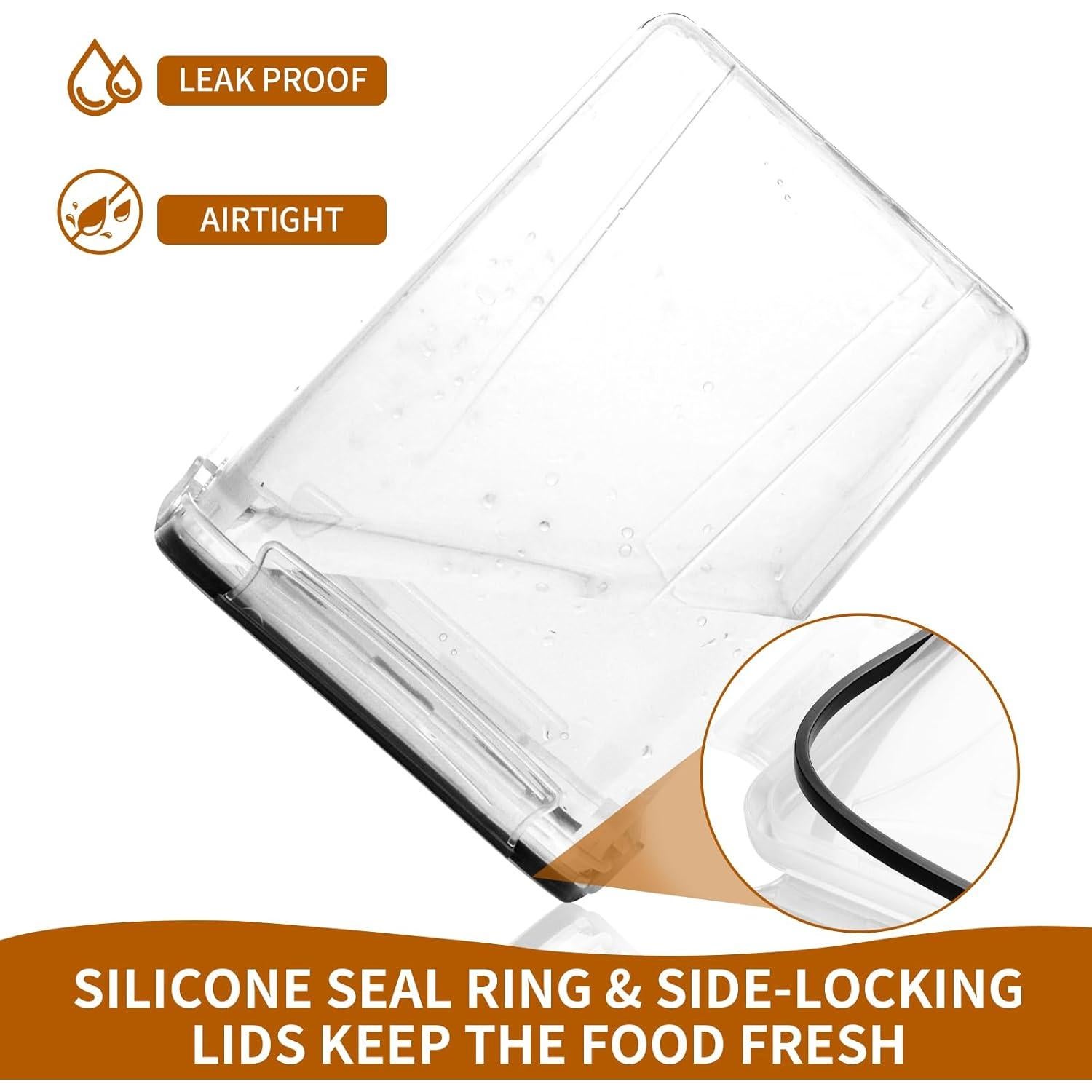 Paquete de 4 Contenedores de Almacenamiento Herméticos 5.2L HKJ Chef