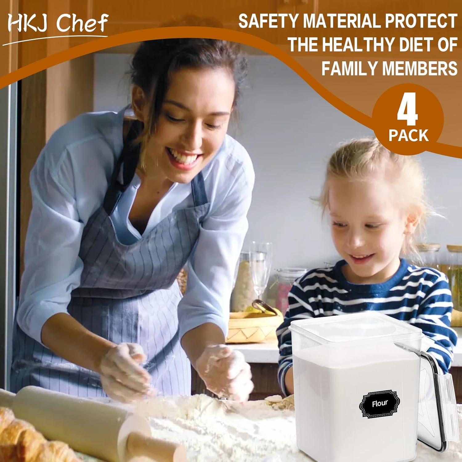 Paquete de 4 Contenedores de Almacenamiento Herméticos 5.2L HKJ Chef