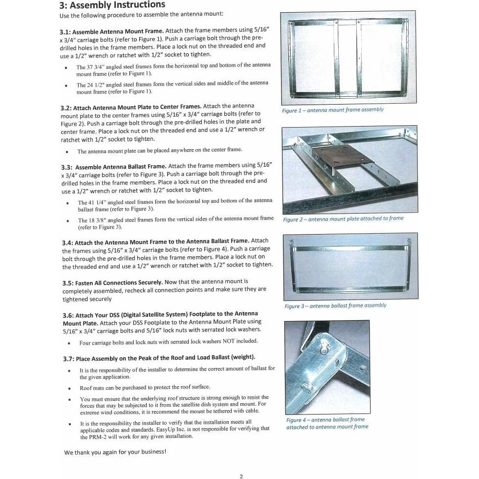 Soporte de Techo Pico No Penetrante Easy Up EZ PNP 12.7 kg