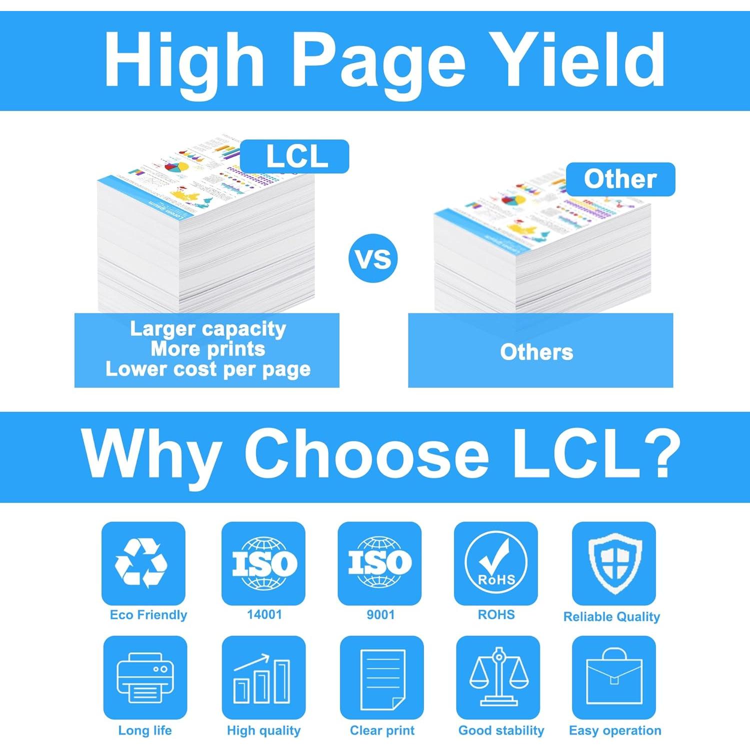 Cartuchos de tinta negra LCL LC401XL para Brother MFC-J1010DW - Paquete de 2