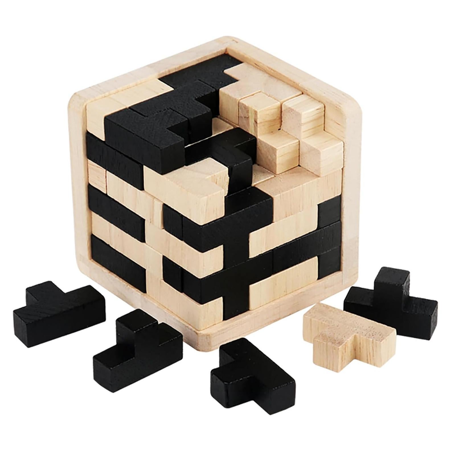 Rompecabezas de Madera 3D AHYUAN en Forma de T - Juguete Educativo