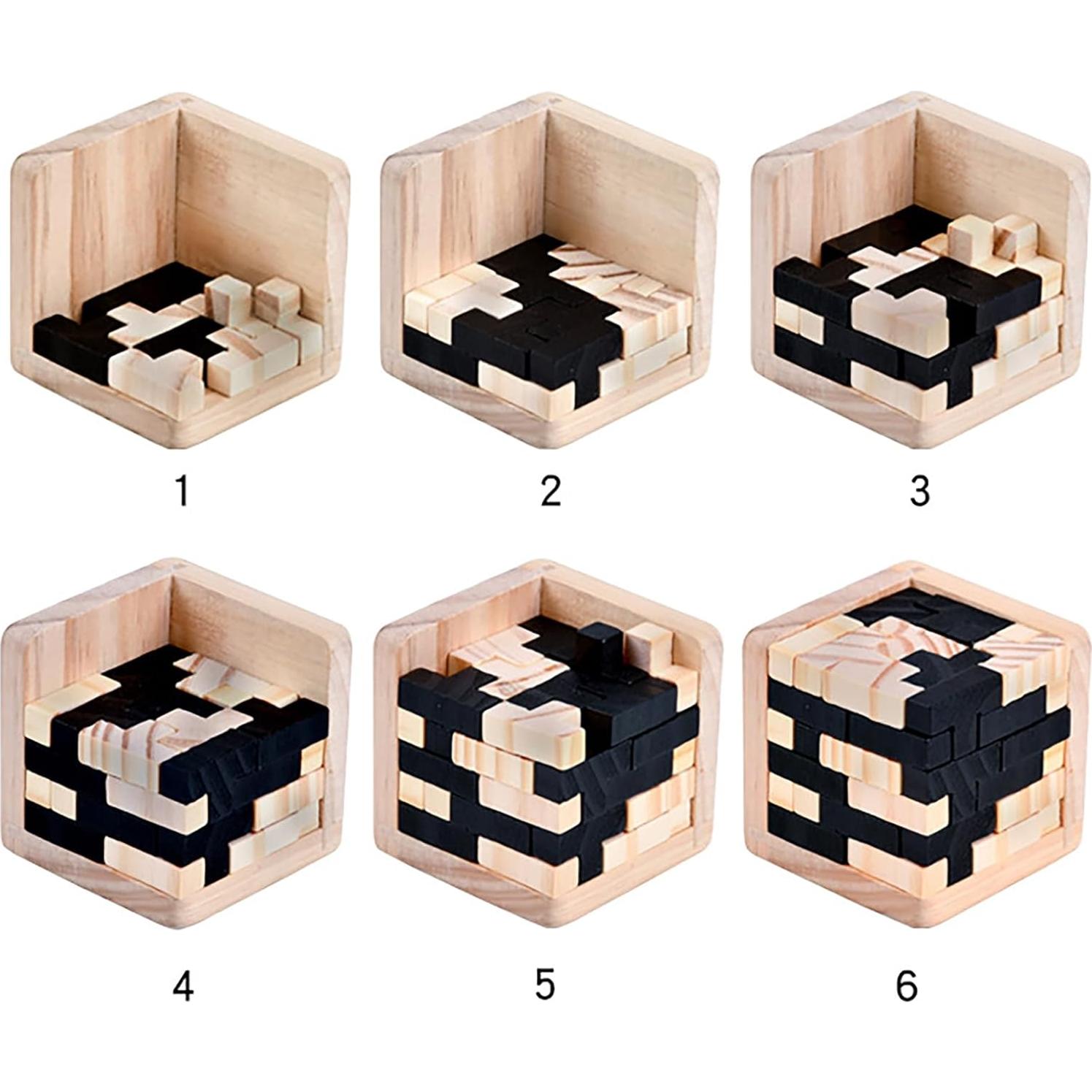 Rompecabezas de Madera 3D AHYUAN en Forma de T - Juguete Educativo