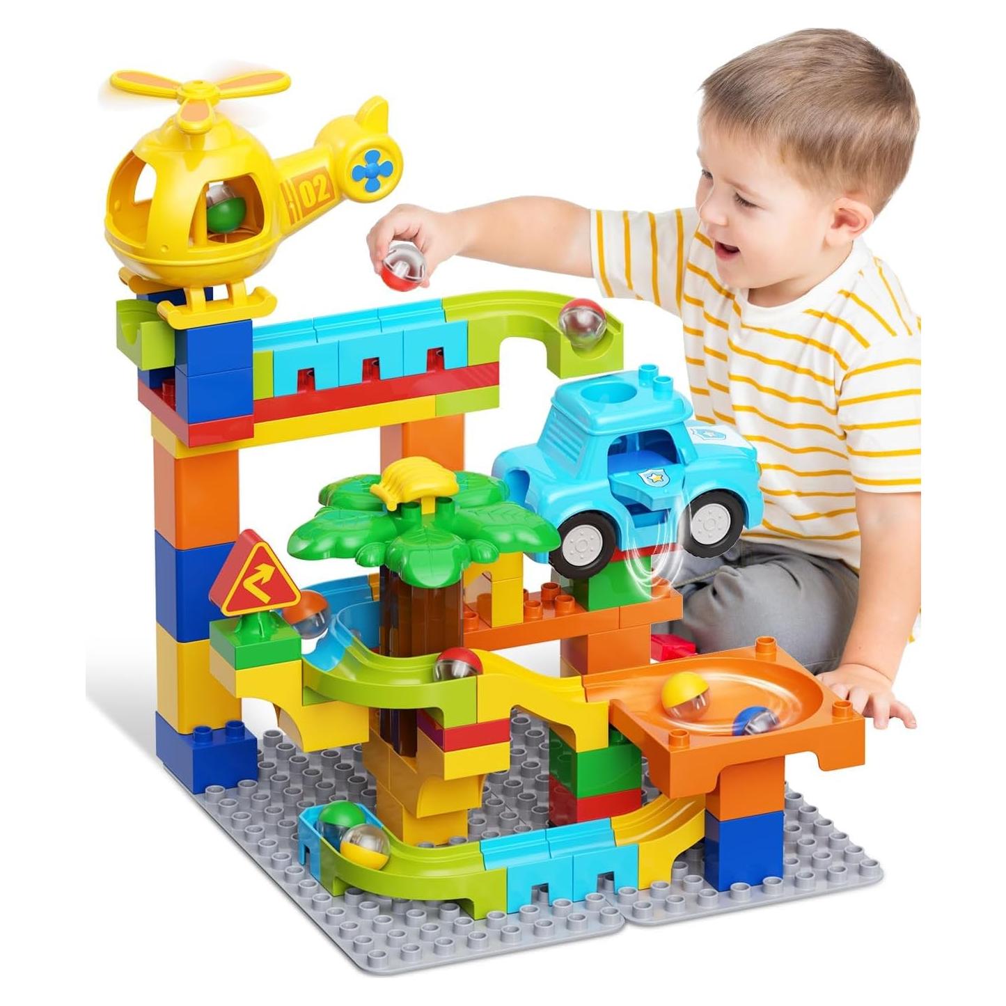 Set de Pista de Canicas Hunloot con Bloques de Construcción 1.11kg