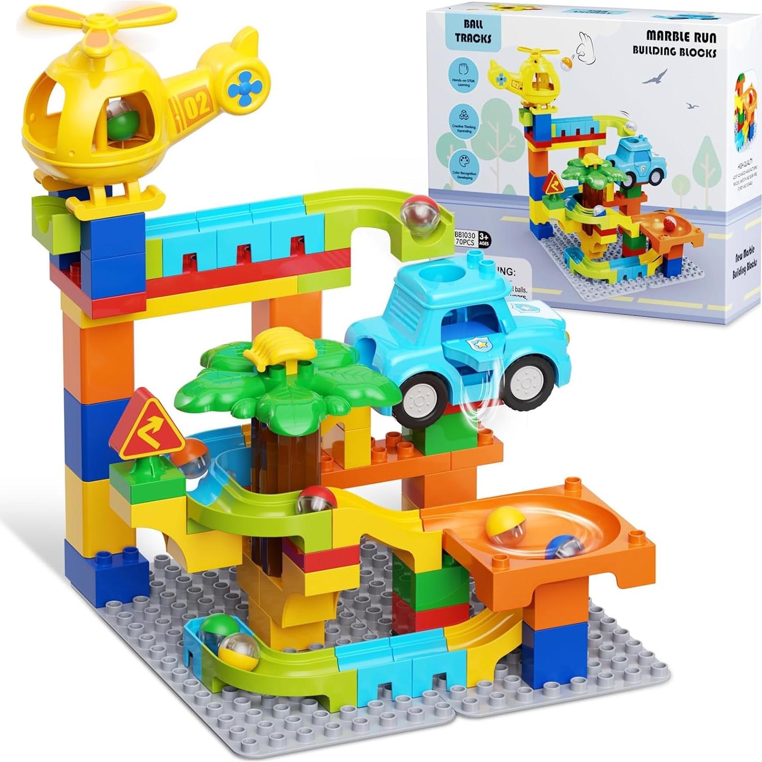 Set de Pista de Canicas Hunloot con Bloques de Construcción 1.11kg