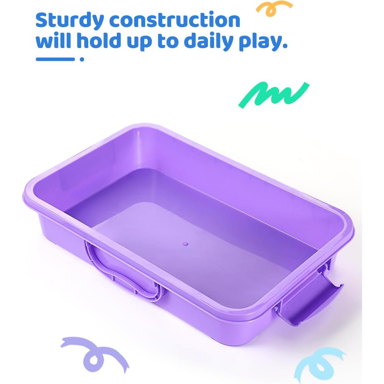 Bandeja de Arena Sensorial Portátil Sikmcle 33x21.6cm Azul