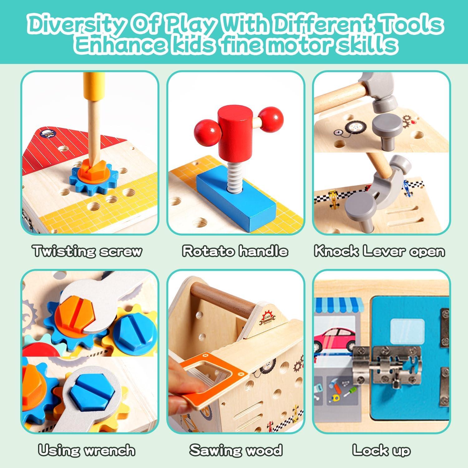 Juego de Herramientas Montessori GAIETYDIY 33 Piezas para Niños