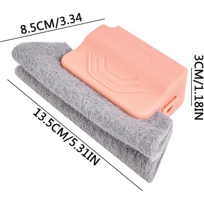 Limpiador de Rieles de Ventana PETUPS 2 Piezas Rosa y Gris