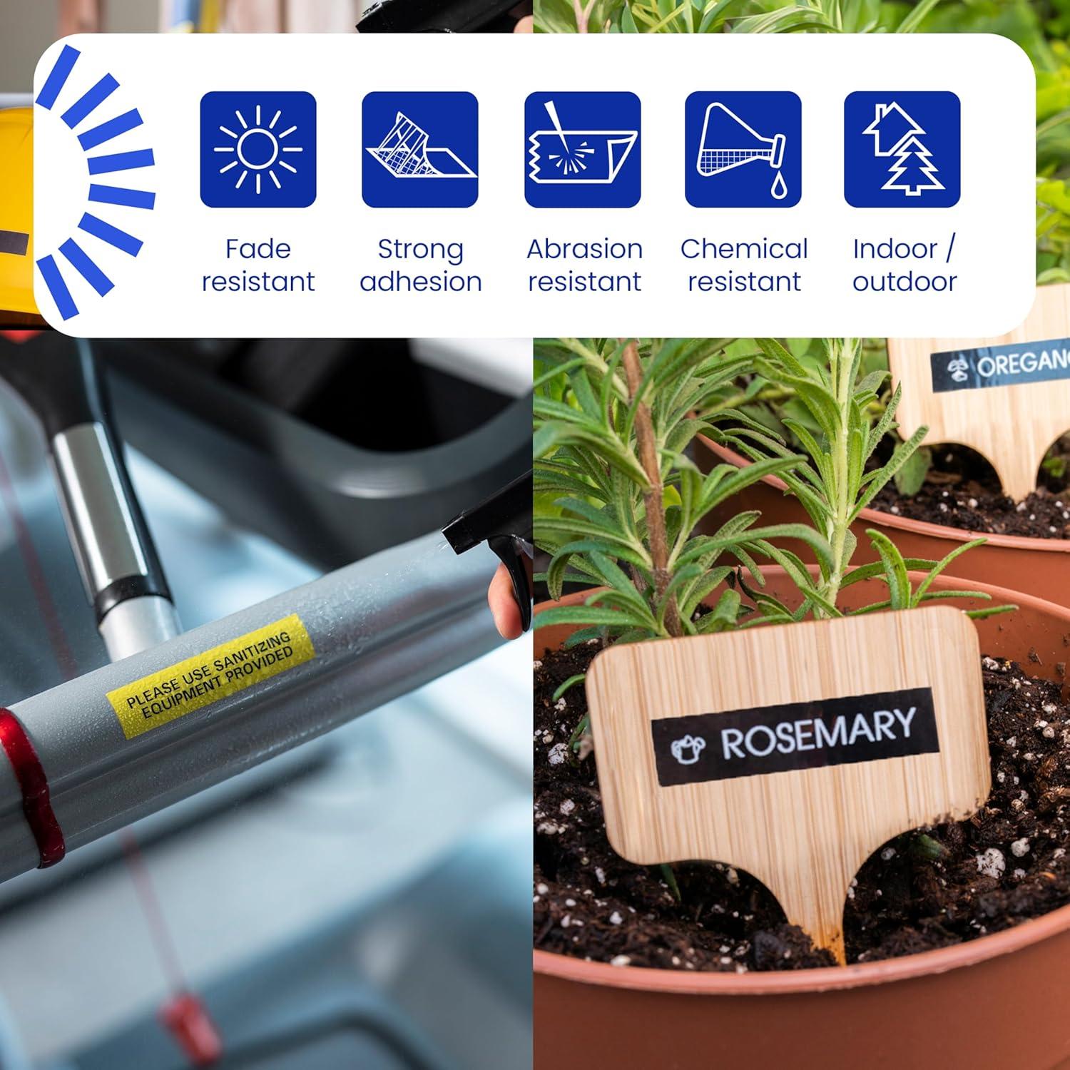 Etiquetas de Cinta Brother TZe231 2PK Negra sobre Blanca 12mm