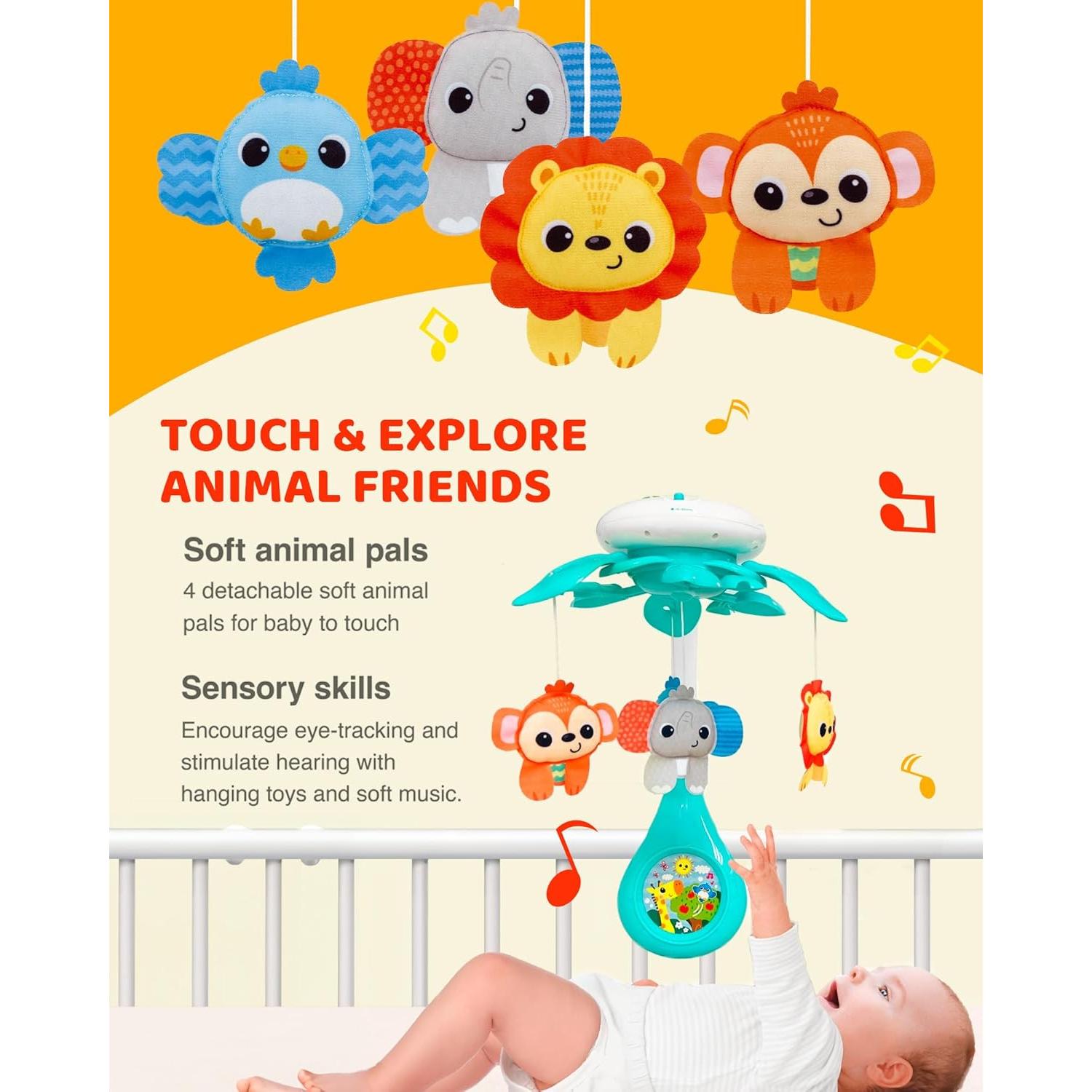 Móvil Musical para Cuna KiddoLab 2025 con Proyector y Música