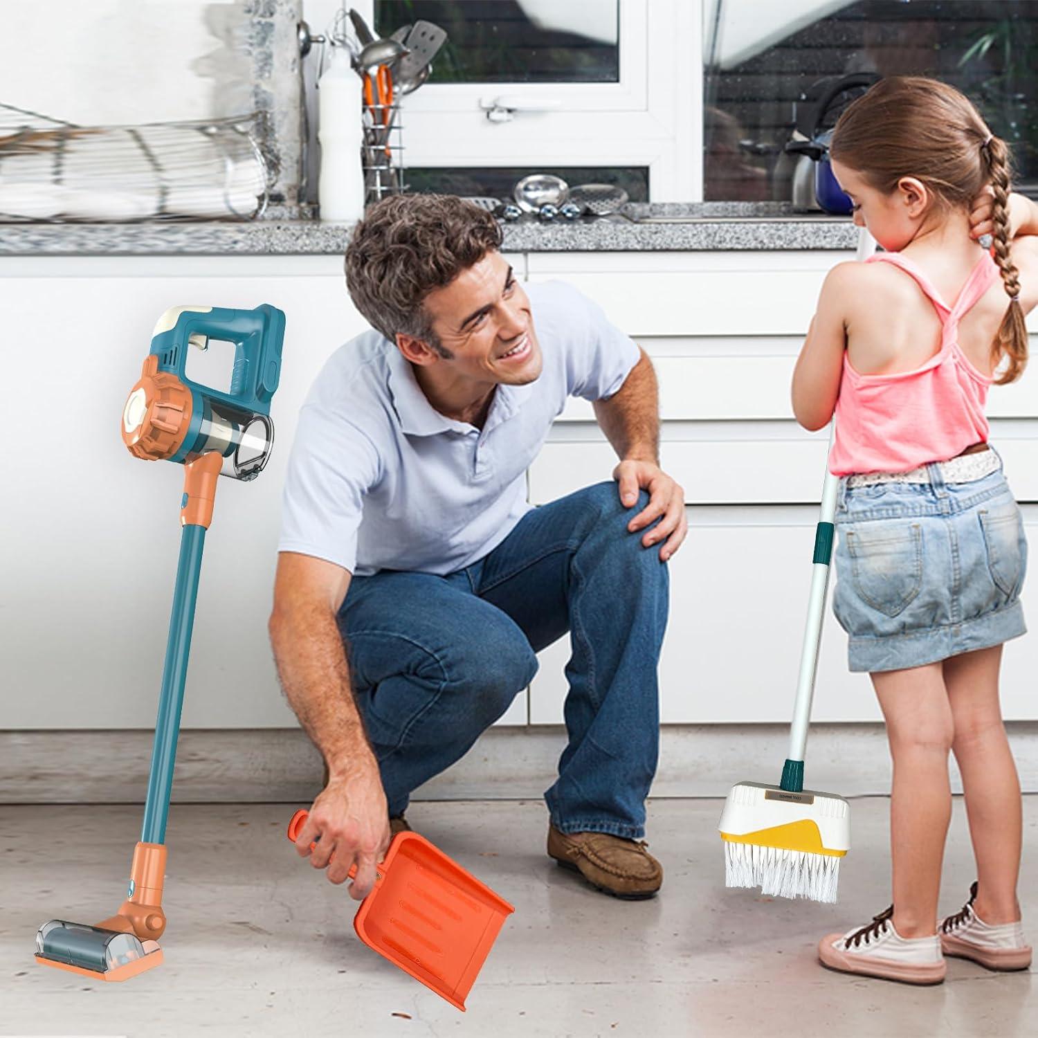 Aspiradora de Juguete BAYMI 950 Azul Set de Limpieza 9 Piezas